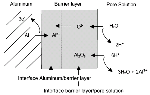 مکانیزم تشکیل لایه اکسیدی-آندی در الکترولیت اسید سولفوریک 20-10  حجمی